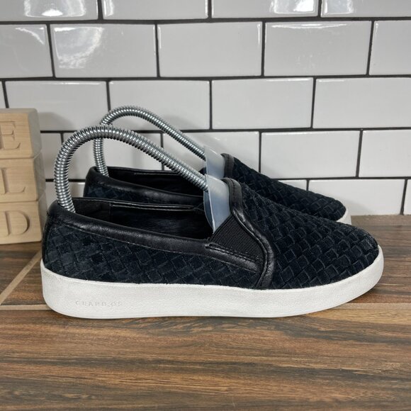 Cole Haan GrandPro Spectator Womens Size 6 Shoes Black Woven Suede Slip On - Picture 3 of 13